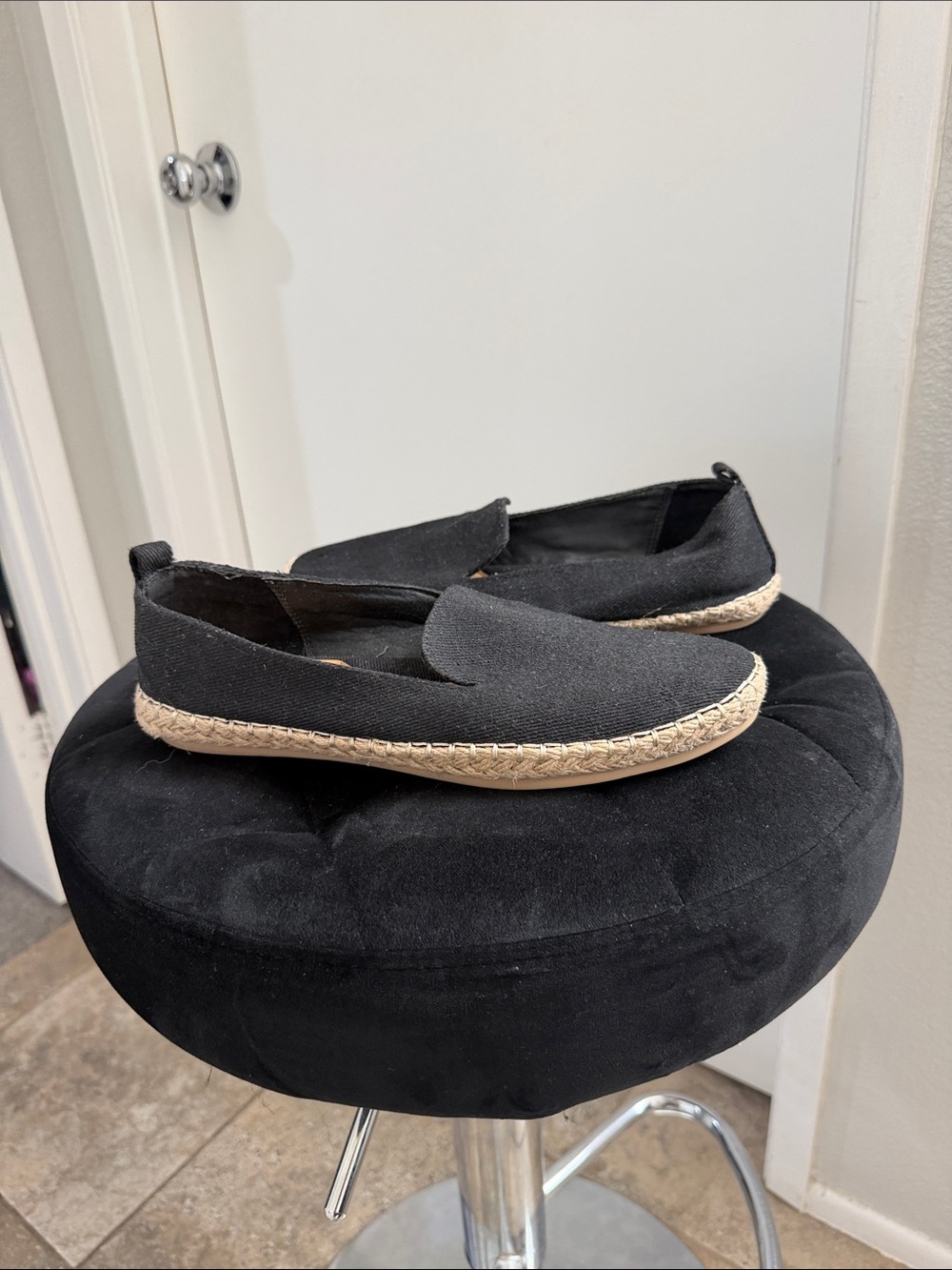 Universal Thread Black Canvas Slip-On Espadrilles